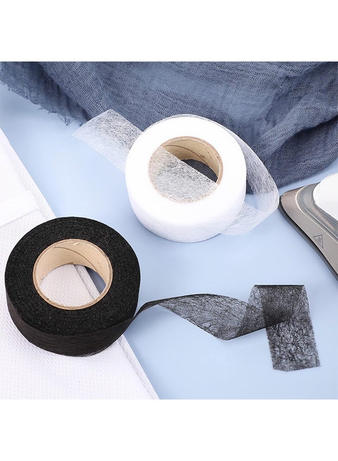 2 Rolls of Ironing Cloth Tape for Repairing Curtains,Clothes,Pants,Pillowcases (Black, White) - Image 5